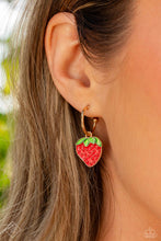 Load image into Gallery viewer, Fashionable Fruit - Gold Earrings by Paparazzi Accessories
