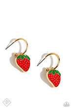 Load image into Gallery viewer, Fashionable Fruit - Gold Earrings by Paparazzi Accessories
