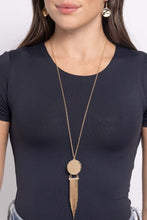 Load image into Gallery viewer, Tassel Tenure - Gold Necklace by Paparazzi Accessories
