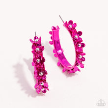 Load image into Gallery viewer, Fashionable Flower Crown - Pink Earrings by Paparazzi Accessories
