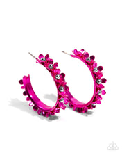 Load image into Gallery viewer, Fashionable Flower Crown - Pink Earrings by Paparazzi Accessories
