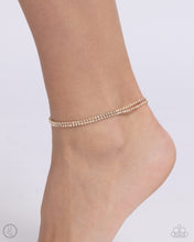 Load image into Gallery viewer, Dainty Declaration - Gold Anklet by Paparazzi Accessories
