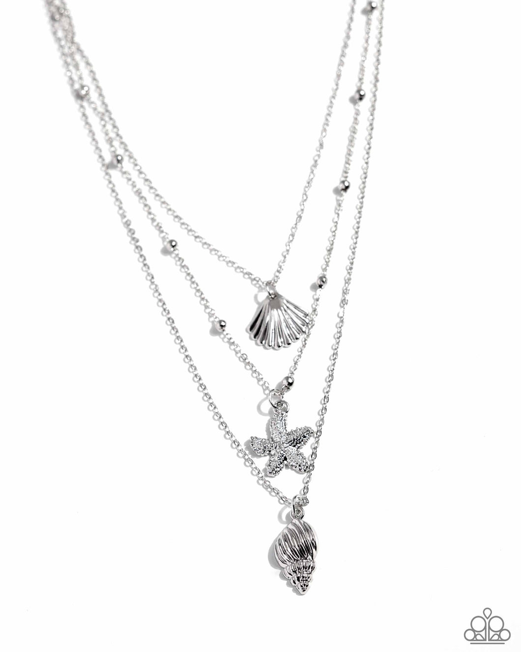 Seashell Sonata - Silver Necklace by Paparazzi Accessories