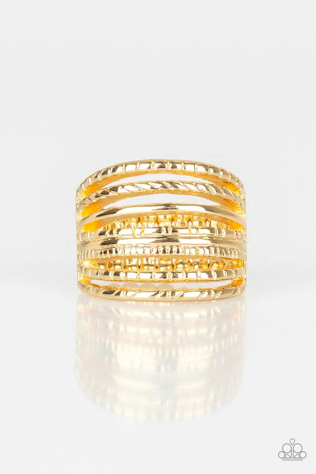 Basic Maverick Gold Ring by Paparazzi