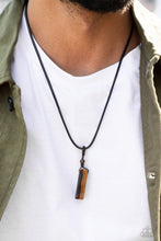 Load image into Gallery viewer, Comes Back Zen-fold Brown Men&#39;s Necklace by Paparazzi
