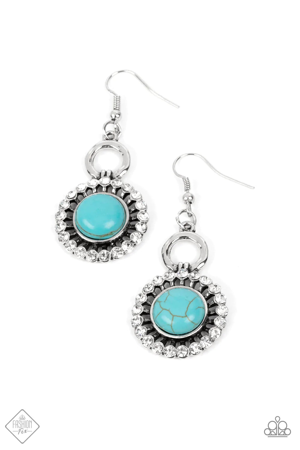 Mojave Mogul Blue Earrings by Paparazzi Accessories