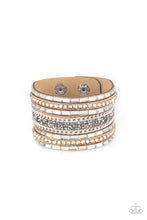 Load image into Gallery viewer, Rhinestone Rumble - Brown Bracelet by Paparazzi
